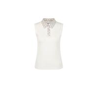 Marc Cain Sports - Ripp-Top mit Chain-Logo-Print off-white - Gr. - 36