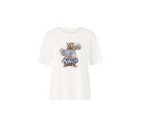 Marc Cain T-Shirt mit Motiv-Print und Rundhalsausschnitt in Offwhite, Größe 42