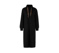 Marc Cain Sports - Sweatkleid in Midilänge mit Leokordel black - Gr. - 34