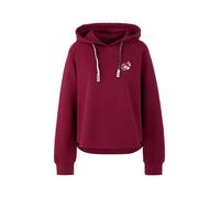 Marc Cain Relaxed Fit Hoodie mit Motiv-Print in Kirsche, Größe 36