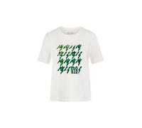 Marc Cain Sports - T-Shirt mit platziertem Chickcheck off-white - Gr. - 44