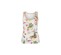 Marc Cain Sports - Top in Ripp-Qualität mit Print white - Gr. - 36