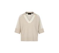 Marc Cain Sports - Zweifarbiger V-Pullover smoke - Gr. - 34