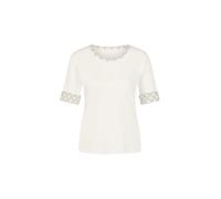Marc Cain Damen T-Shirt aus Baumwollstretch, weiss, Gr. 44