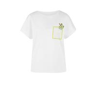 Marc Cain Damen T-Shirt aus Baumwolle, weiss, Gr. 38