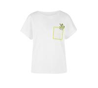 Marc Cain Damen T-Shirt aus Baumwolle, weiss, Gr. 42