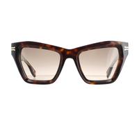 Marc Jacobs Cat Eye Damen Havanna Kristall Braun Gradient MJ 1001/S Sonnenbrille Einheitsgröße