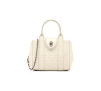 MARC JACOBS Ledertasche - Mini Bag THE TURNLOCK CROSSBODY TOTE weiss