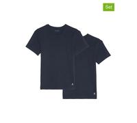 Marc O´Polo 2er-Set: Shirts in Dunkelblau - Größe M | Herren Plussize