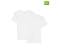 T-Shirt MARC O'POLO "Essentials", Damen, Gr. XL, weiß, Jersey, Obermaterial: 100% Baumwolle, unifarben, figurbetont hüftlang, Rundhals, Shirts T-Shirt, Rundhals-Auschnitt, Kurzarm (54620235-XL) weiß