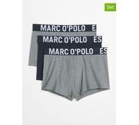 Trunk MARC O'POLO "Essentials", Herren, Gr. L, nordic grau melange, schwarz navy, Single Jersey, Obermaterial: 95% Baumwolle, 5% Elasthan, meliert, unifarben, körpernah, Unterhosen, mit Logobund, ohne