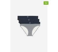 Marc O Polo Damen Slips, 3er Pack - Brief, Logobund, Organic Cotton Stretch Dunkelblau XS