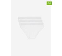 Marc O Polo Damen Slips, 3er Pack - Brief, Logobund, Organic Cotton Stretch Weiß M