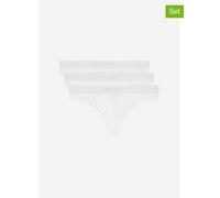 Marc O Polo Damen Strings, 3er Pack - Logobund, Organic Cotton Stretch, Basic Weiß M