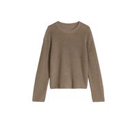 Marc O'Polo Strickpullover – Heavy-Weight-Organic-Cotton, Loose Fit, Damen M, stone taupe melange