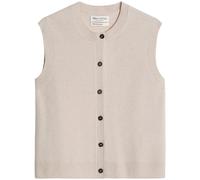 Strickweste MARC O'POLO "aus flauschiger Lambswool", Damen, Gr. S, natural, Obermaterial: 100% Schurwolle, unifarben, regular fit, Westen Strickweste (98541310-S) natural