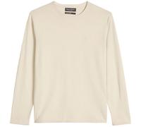Rundhalspullover MARC O'POLO "aus Bio-Baumwoll-Kaschmir-Mix", Herren, Gr. L, beige (grau silk), Pullover Rundhalspullover (90685021-L) grau silk