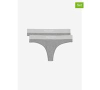 Marc O´Polo Bodywear 2er-Set: Strings in Grau - Größe L | Damen Unterteile