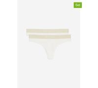 Marc O´Polo Bodywear 2er-Set: Strings in Weiß - Größe M | Damen Unterteile