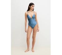 Marc O'Polo Damen Badeanzug Shiny coronetblue - Größe M