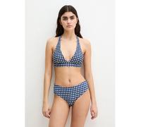 Marc O'Polo Damen Bikini-Hose Shiny navypeonycheck - Größe L