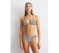 Triangel-Bikini-Top MARC O'POLO "Millefleur", Damen, Gr. L, N-Gr, millefleur print schwarz navy, Polyamid, Elasthan, gemustert, casual, Bikini-Oberteile, mit romantischem Blumen-Design (86449749-L) mi