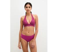 Bandeau-Bikini-Top MARC O'POLO "Abstract Leaf AOP", Damen, Gr. XL (46), N-Gr, raspberry coulis, Obermaterial: 84% Polyamid, 16% Elasthan, Bikini-Oberteile (23527016-XL) raspberry coulis