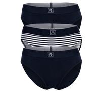 Marc O Polo Damen Slips, 3er Pack - Brief, Logobund, Organic Cotton Stretch Dunkelblau S