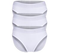 Marc O Polo Damen Slips, 3er Pack - Brief, Logobund, Organic Cotton Stretch Weiß M