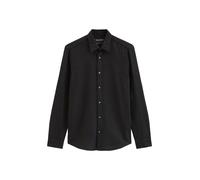 Langarmhemd MARC O'POLO "shaped aus Bio-Baumwolle mit TENCEL Lyocell", Herren, Gr. M, N-Gr, schwarz, Web, Obermaterial: 100% Baumwolle, normal, 2-Knopf-Manschette, Hemden (32249501-M) schwarz