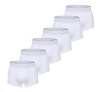 Marc O Polo Herren Boxer Shorts, 6er Pack - Trunks, Organic Cotton, Stretch Weiß M