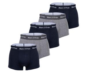 Marc O Polo Herren Boxershorts, 5er Pack - Trunks, Logobund, Organic Cotton Stretch Blau/Grau M