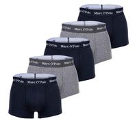 Marc O Polo Herren Boxershorts, 5er Pack - Trunks, Logobund, Organic Cotton Stretch Blau/Grau XL