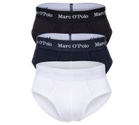 Marc O Polo Herren Slip, 3er Pack - Brief, Unterwäsche, Organic Cotton Stretch, einfarbig Schwarz/Navy/Weiß M