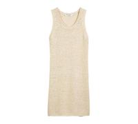 Strickkleid MARC O'POLO "aus Bändchengarn", Damen, Gr. 40, Normalgrößen, beige (natural cotton), Obermaterial: 70% Baumwolle, 30% Polyester, unifarben, casual, slim fit knielang, Rundhals, ohne Ärmel,