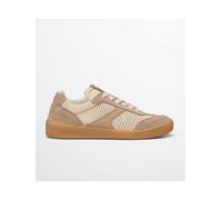 Sneaker MARC O'POLO "aus edlem Rindleder mit Häkeleinsätzen", Damen, Gr. 37, dusty sand, Obermaterial: 80% Leder (Rind), 20% Polyester, unifarben, Schuhe Sneaker (37130109-37) dusty sand