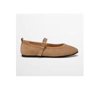 Ballerina MARC O'POLO "aus geöltem Veloursleder", Damen, Gr. 40, light pure sand, Obermaterial: 100% Leder (Rind), unifarben, Schuhe Ballerina (73181260-40) light pure sand
