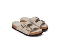 Sandale MARC O'POLO "aus weichem Veloursleder", Damen, Gr. 39, grau silk, Obermaterial: 100% Leder, unifarben, Schuhe Sandale (88078201-39) grau silk