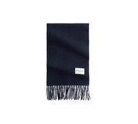 Fransentuch MARC O'POLO "aus softer Schurwolle", Damen, blau (deep night blau), Obermaterial: 100% Schurwolle, unifarben, Modetücher (11614158-0) deep night blau