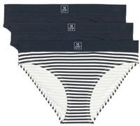 Marc O Polo Damen Slips, 3er Pack - Brief, Logobund, Organic Cotton Stretch Dunkelblau S