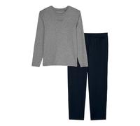 Marc O´Polo Men's Mix&Match Long Pyjama Pajama Set, Grey/Navy, Small