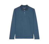 Langarm-Poloshirt MARC O'POLO "aus schwerem Bio-Baumwoll-Jersey" Gr. XXL, blau Herren Shirts (27943152-XXL) blau