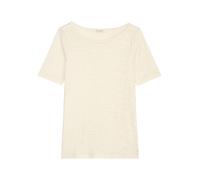 Marc O'Polo Damen T-Shirt aus Bio-Baumwolle Regular Fit, Cremefarben (Natural Cotton), L