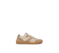 Sneaker MARC O'POLO "aus edlem Rindleder mit Häkeleinsätzen", Damen, Gr. 39, dusty sand, Obermaterial: 80% Leder (Rind), 20% Polyester, unifarben, Schuhe Sneaker (37130109-39) dusty sand