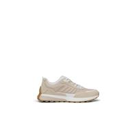 Sneaker MARC O'POLO "aus Rindleder und recyceltem Polyester", Herren, Gr. 43, grau silk, Obermaterial: 80% Leder (Rind), 20% Polyester, unifarben, Schuhe Sneaker (55413716-43) grau silk