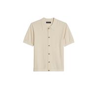 Marc O'Polo Herren Strickhemd aus Bio-Baumwolle, offwhite, Gr. S