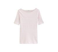 T-Shirt MARC O'POLO "aus Organic Cotton-Jersey", Damen, Gr. L, light lila, Obermaterial: 100% Baumwolle, gestreift, Basic, regular fit, U-Boot-Ausschnitt, normaler Saum, Shirts T-Shirt (47135818-L) li