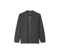 Zipped Over-Shirt with breast pocket DARK GREY MELANGE L DARK GREY MELANGE