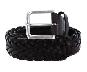 Marc O'Polo 35mm Braided Leather Belt W105 Dark Brown