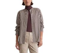 Langarmbluse MARC O'POLO "aus softem Baumwoll-Flanell", Damen, Gr. 40, schwarz braun, Obermaterial: 100% Baumwolle, kariert, regular fit normal, Doppelmanschette, Blusen (14832147-40) schwarz braun